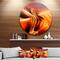 Designart - Orange Abstract Warm Fractal Design' Abstract Metal Circle Wall Art